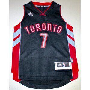 NBA Vintage Toronto Raptors Kyle Lowry #7 Sewn Jersey Youth Small Black Adidas